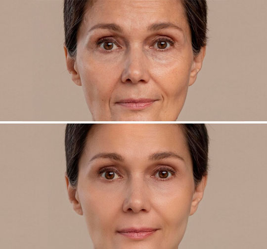 Skin tightening treatment result